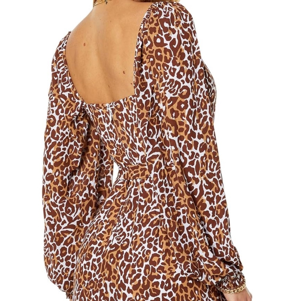 Lilly Pulitzer Leopard Print Long Sleeve Dress